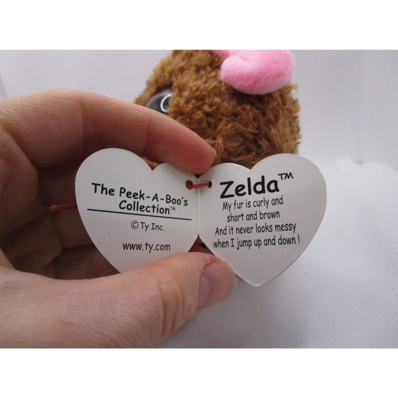 TY Beanie Boos ZELDA Dog Phone Holder Peek-A-Boos Screen Cleaner Bottom HEBREW - Picture 4 of 9